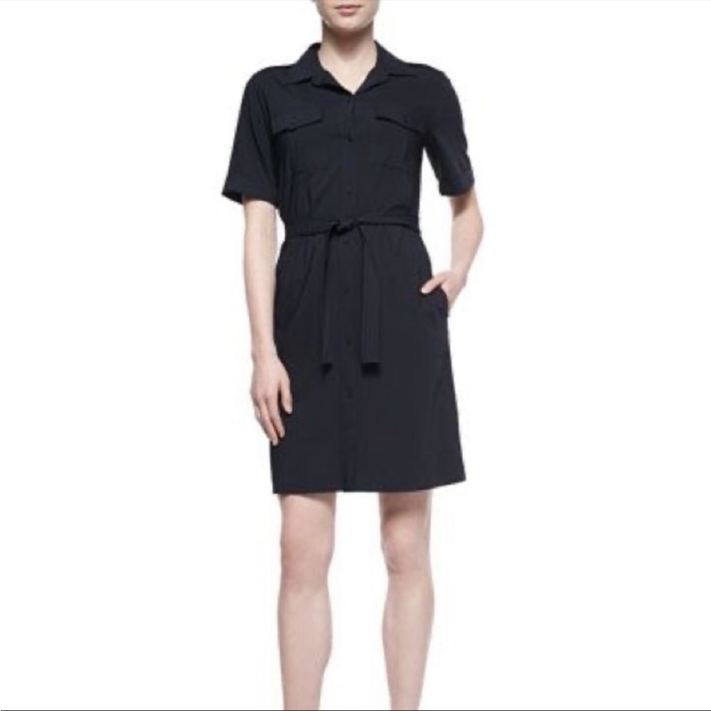 Theory Stenna Black
Short Sleeve Belted Shirt Dress